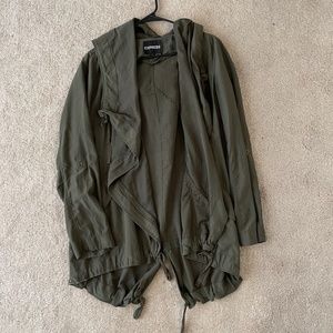 Express Olive Green Utility Jacket Size Small